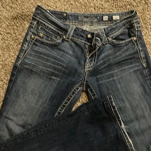 Women’s size 30 miss me bootcut dark blue jeans